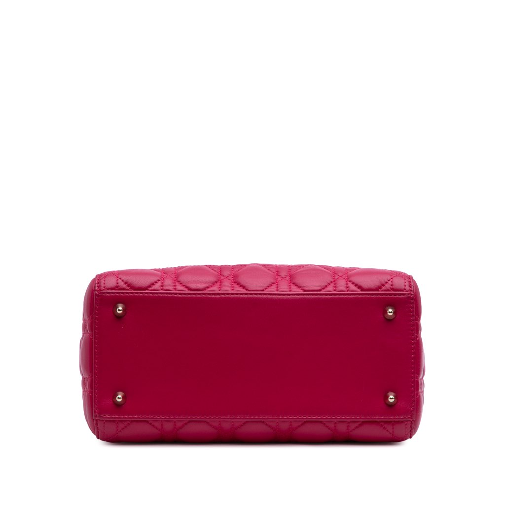 Dior Medium Lambskin Cannage Lady Dior - Image 6