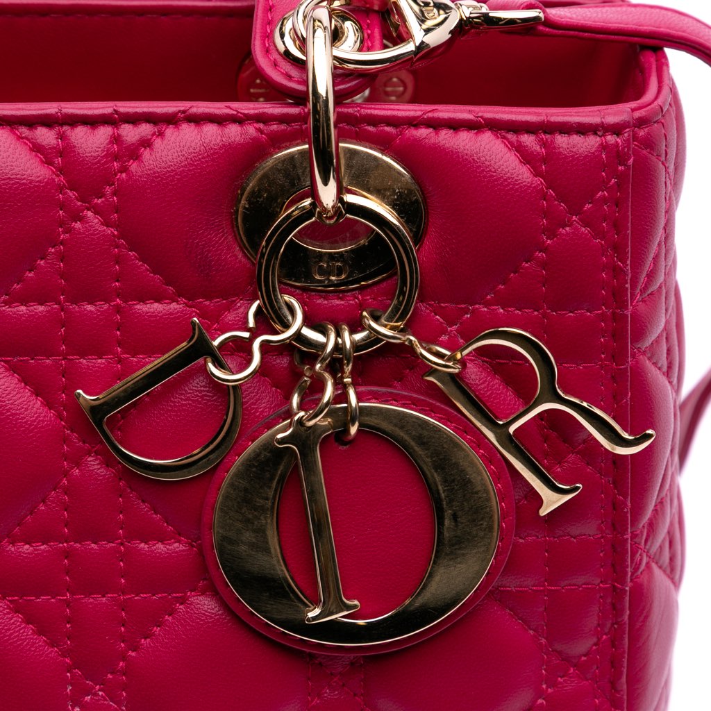 Dior Medium Lambskin Cannage Lady Dior - Detail 2