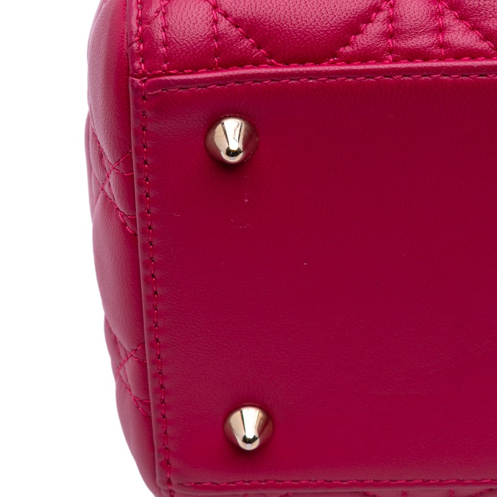 Dior Medium Lambskin Cannage Lady Dior - Image 10