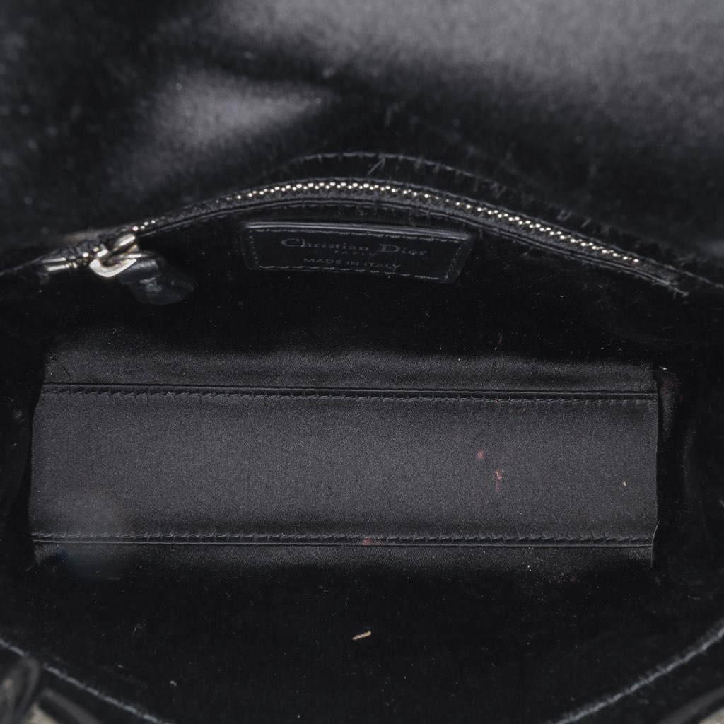 Dior Mini Satin Cannage Strass Crystal Embellished Lady Dior - 4