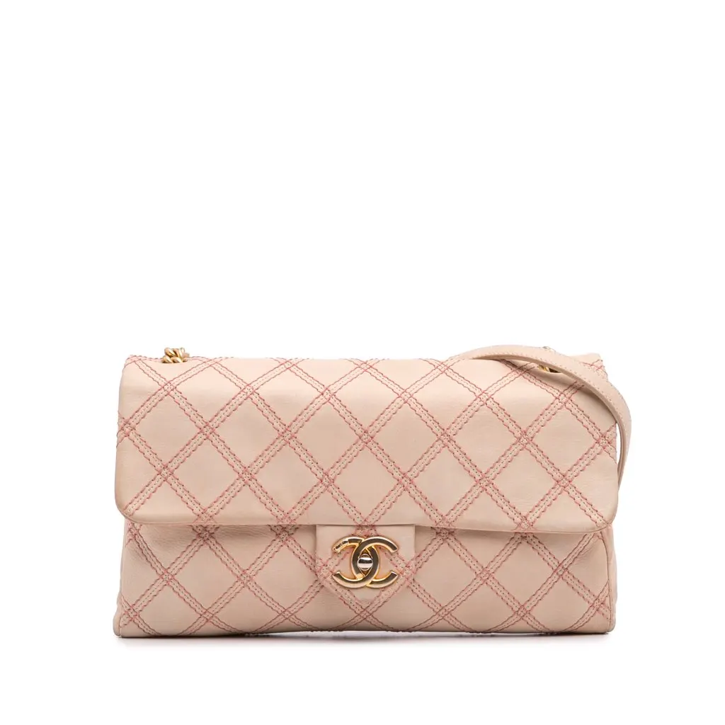 Chanel Jumbo Quilted Calfskin Triple Stitched Flap Brown Leather Very good - Front View