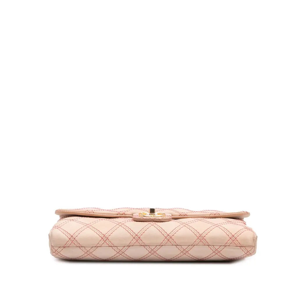 Chanel Jumbo Quilted Calfskin Triple Stitched Flap Brown Leather Very good - Inside View