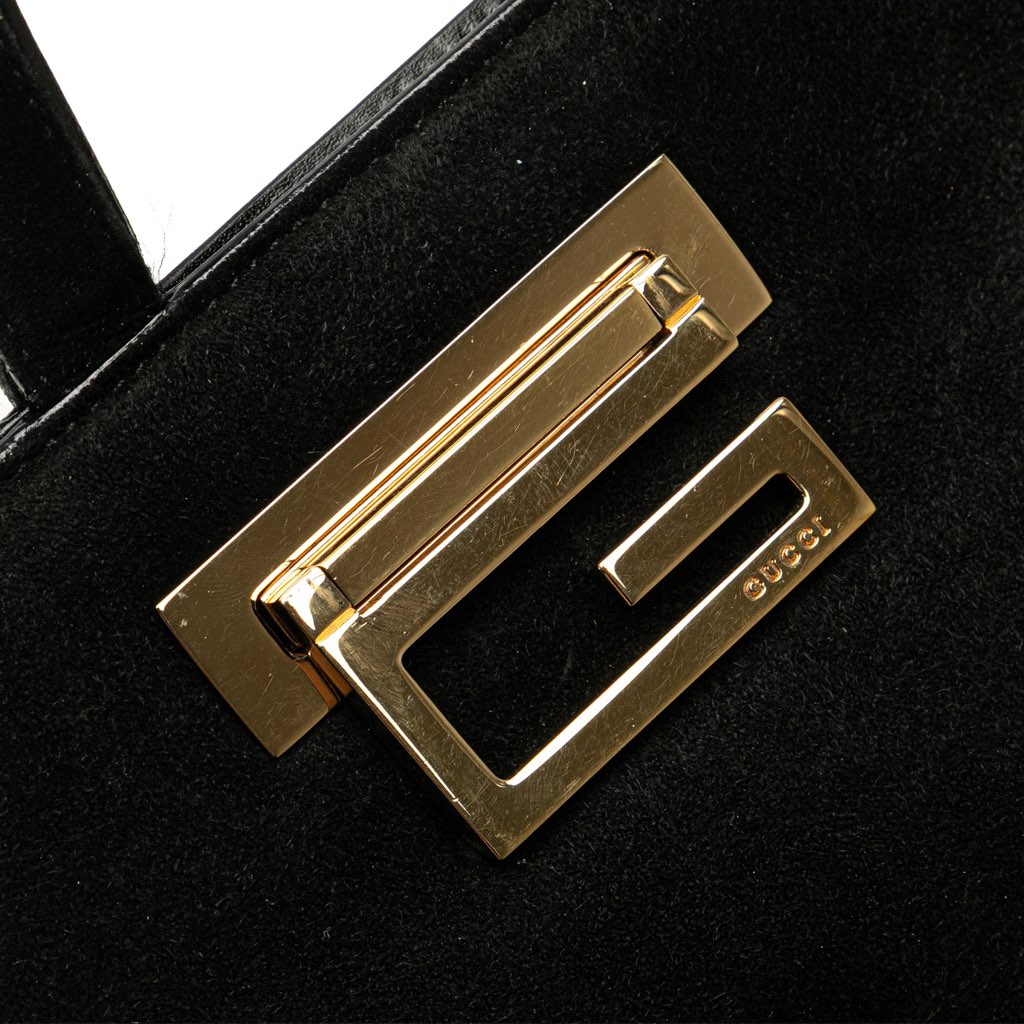 Gucci Suede Handbag - Image 10