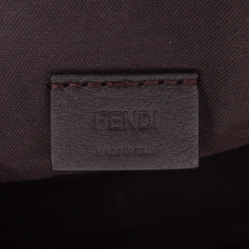 Fendi Mini Zucca Glazed Fabric Cage Baguette Satchel - Side view