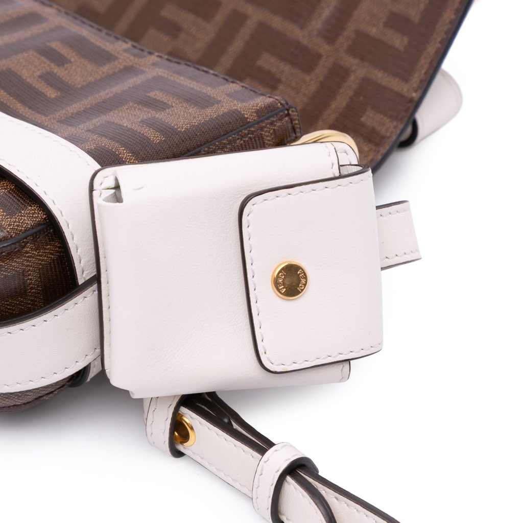 Fendi Mini Zucca Glazed Fabric Cage Baguette Satchel - Image 11