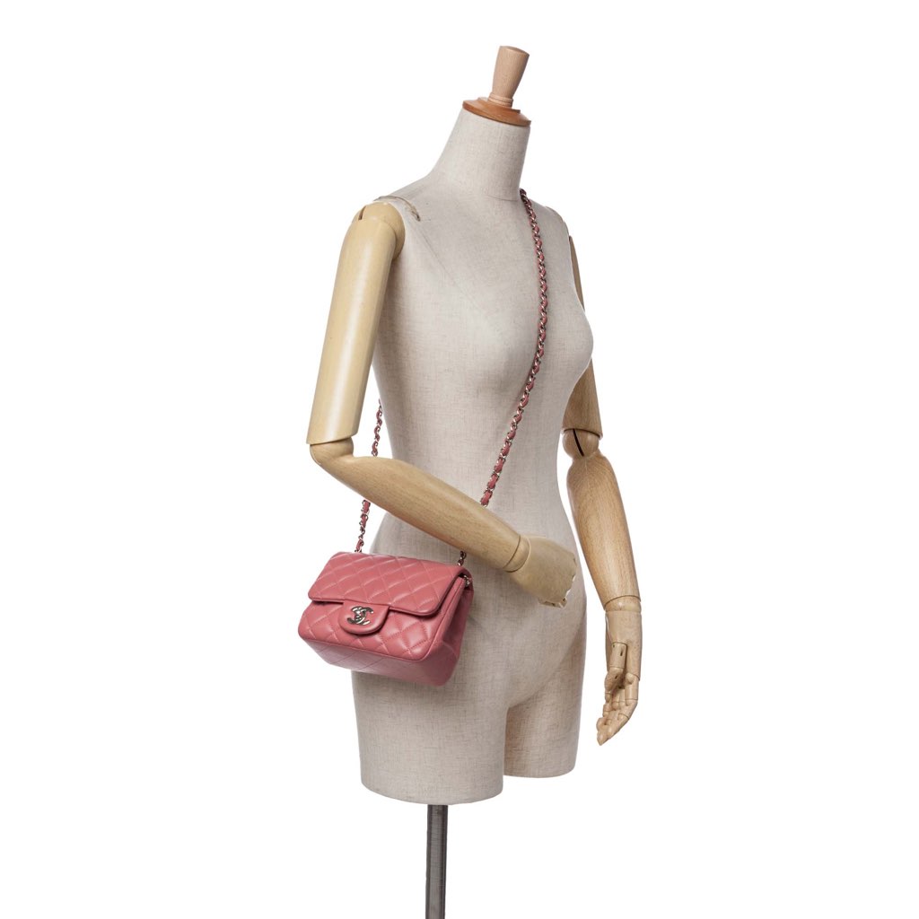 Chanel Mini Square Classic Lambskin Single Flap - Image 12