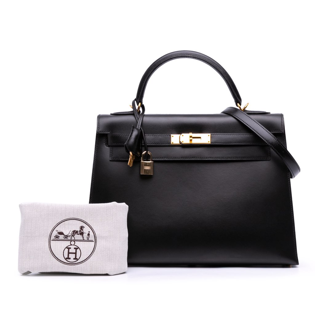 Hermès Box Calf Kelly II Sellier 32 - Image 14