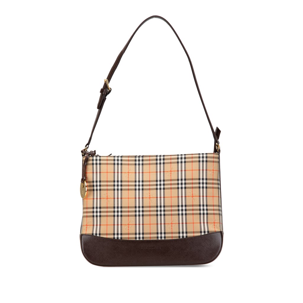 Burberry Haymarket Check Canvas Shoulder Bag