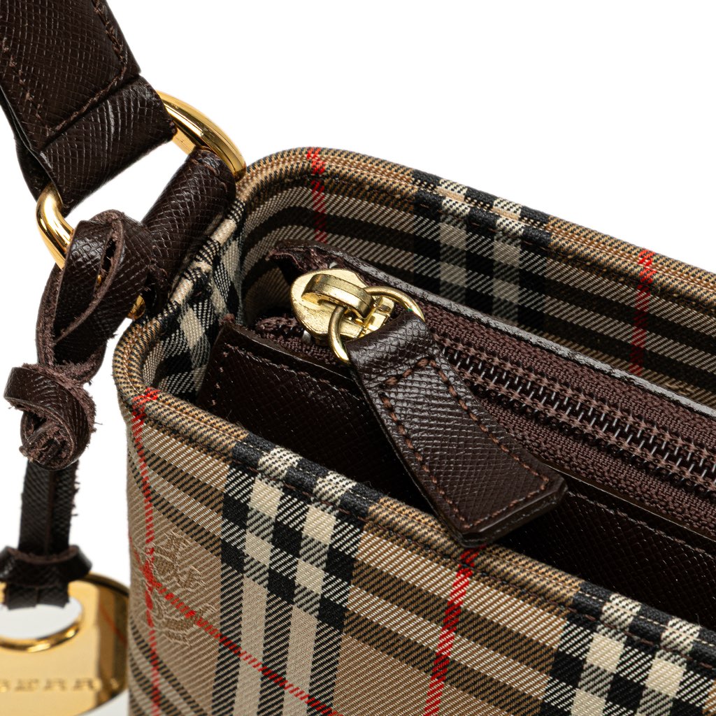 Burberry Haymarket Check Canvas Shoulder Bag - Detail 1