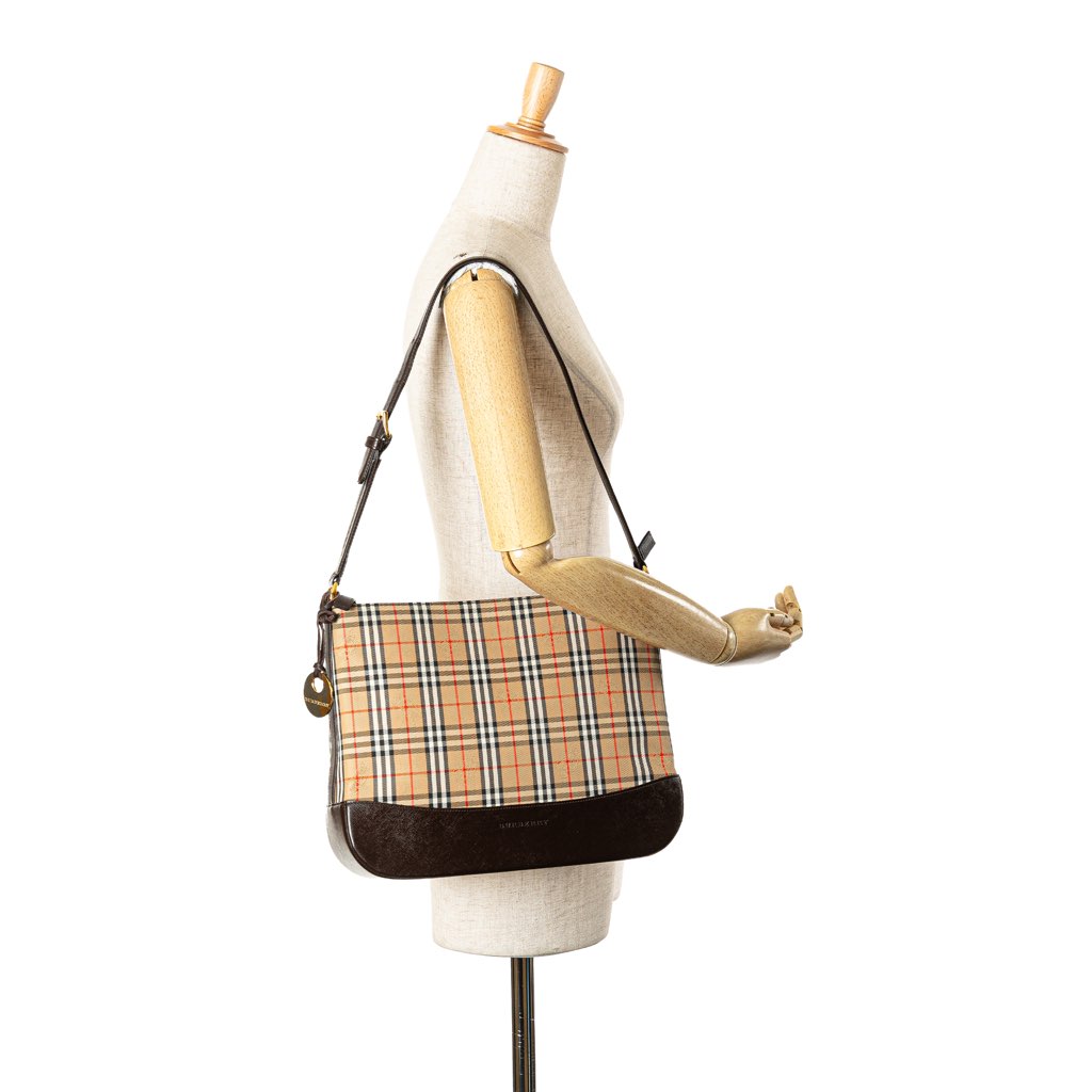 Burberry Haymarket Check Canvas Shoulder Bag - Image 12