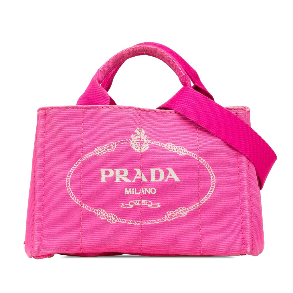 Prada Small Canvas Canapa Logo Satchel