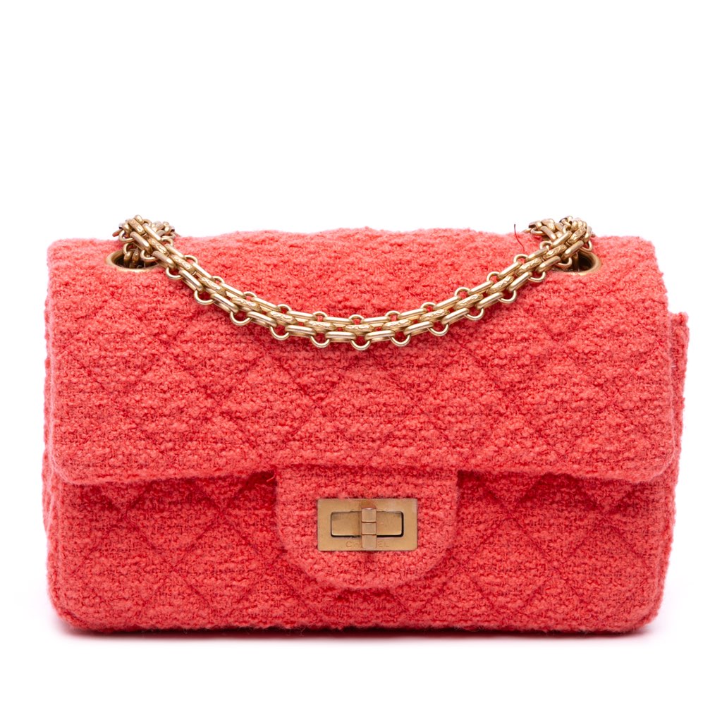 Chanel Reissue 2.55 Quilted Tweed Single Flap 224