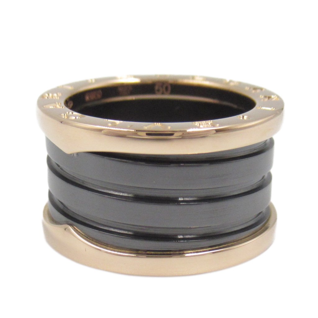 Bvlgari 18K Rose Gold and Ceramic B.Zero1 Three Band Ring
