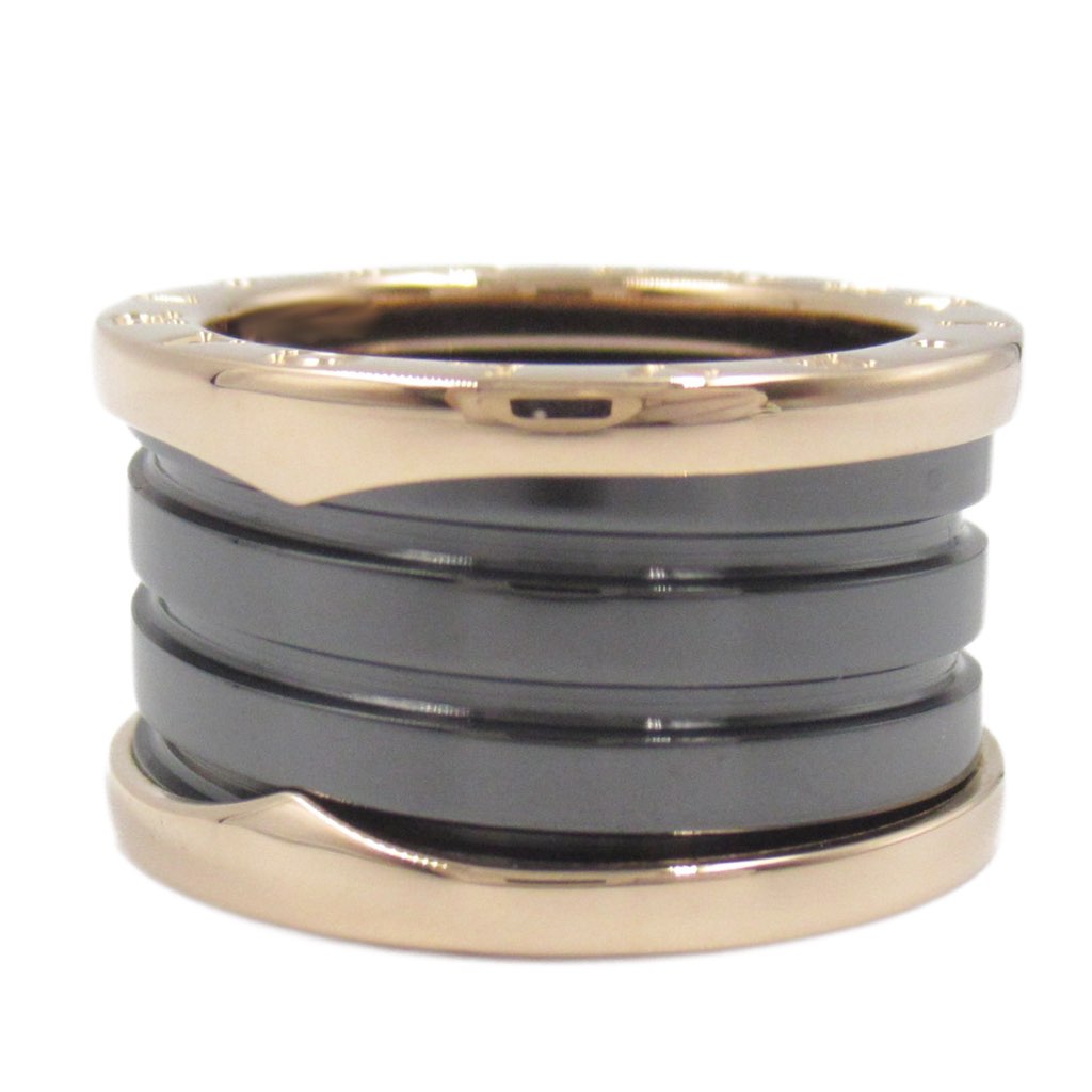 Bvlgari 18K Rose Gold and Ceramic B.Zero1 Three Band Ring - 2