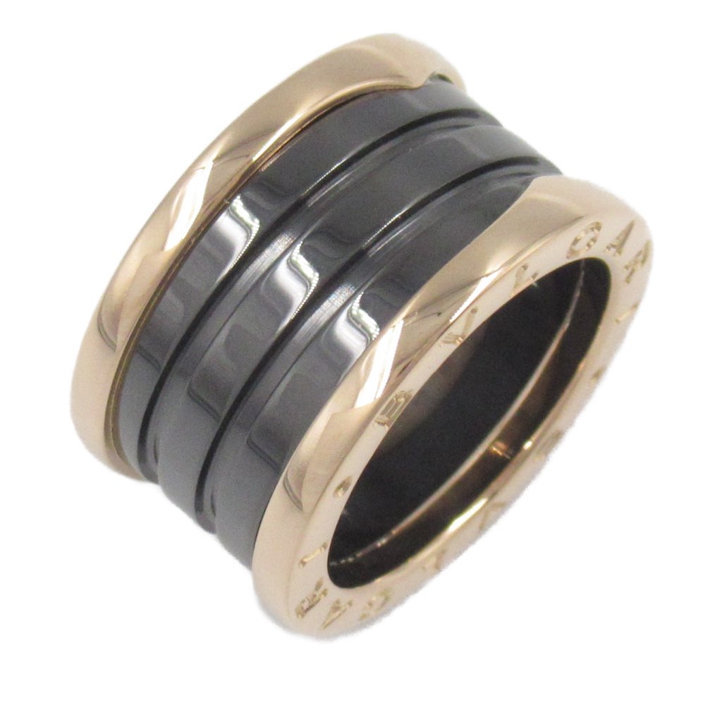 Bvlgari 18K Rose Gold and Ceramic B.Zero1 Three Band Ring - 3