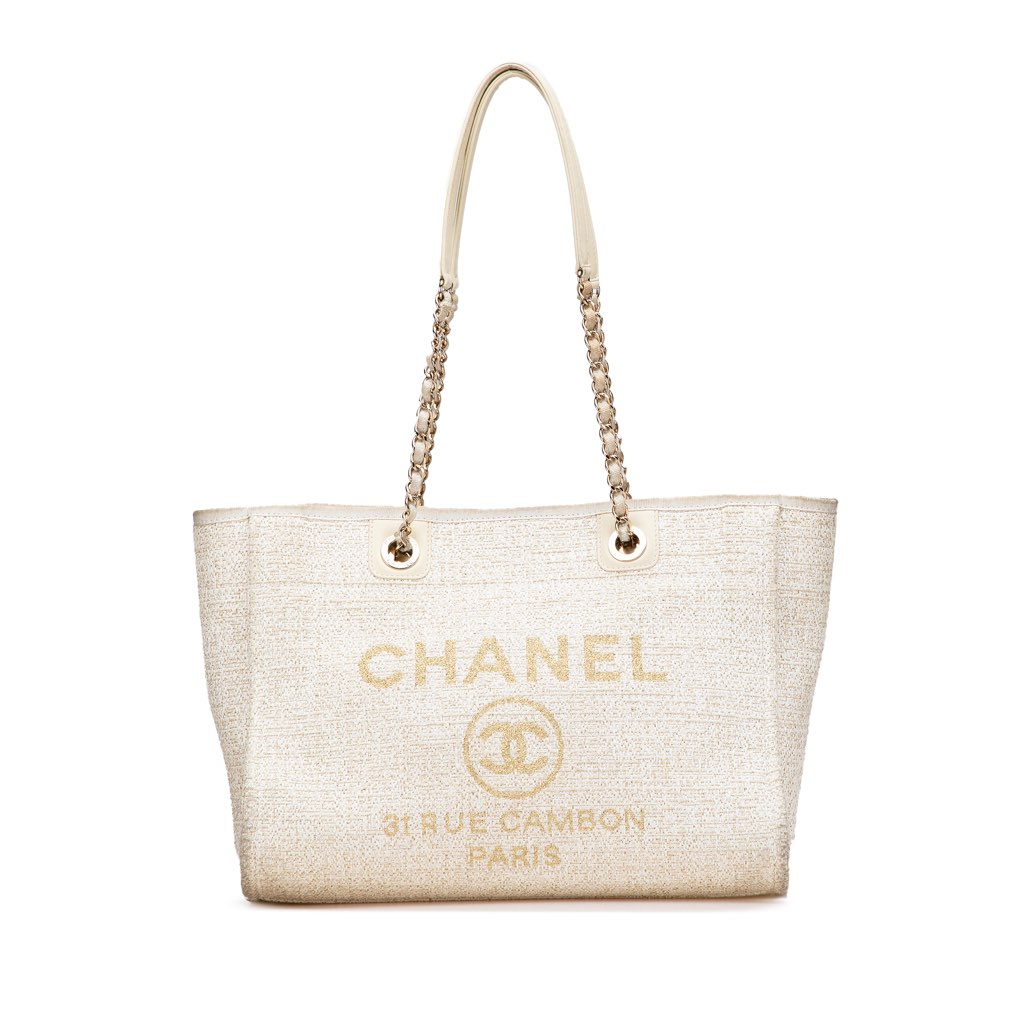 Chanel Small Lurex Boucle Deauville Tote