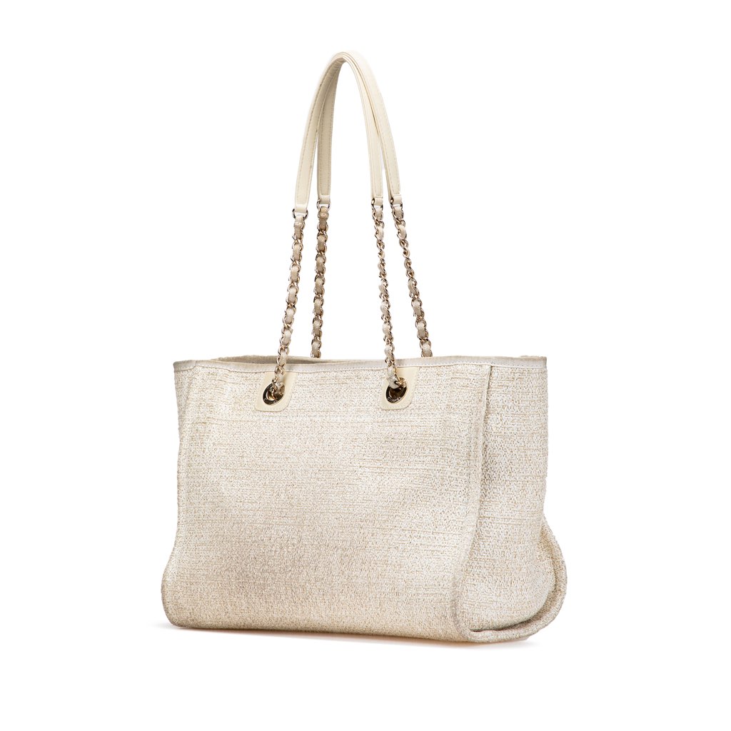 Chanel Small Lurex Boucle Deauville Tote - Back view