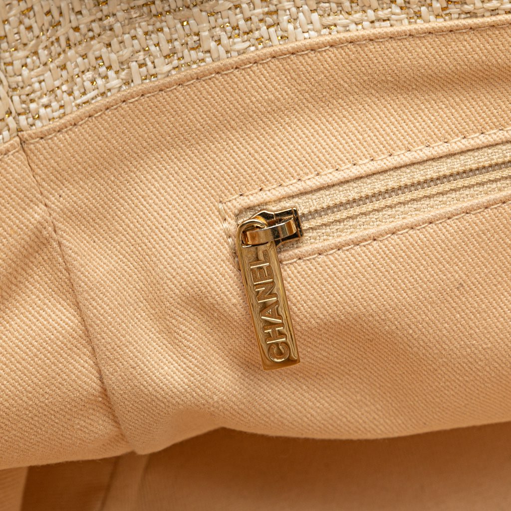 Chanel Small Lurex Boucle Deauville Tote - Image 14