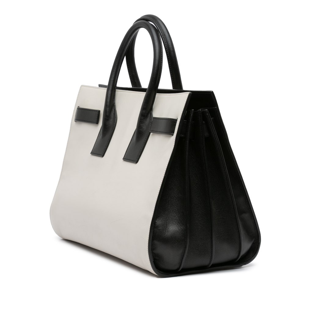 Saint Laurent Small Bicolor Leather Sac de Jour Satchel - 2