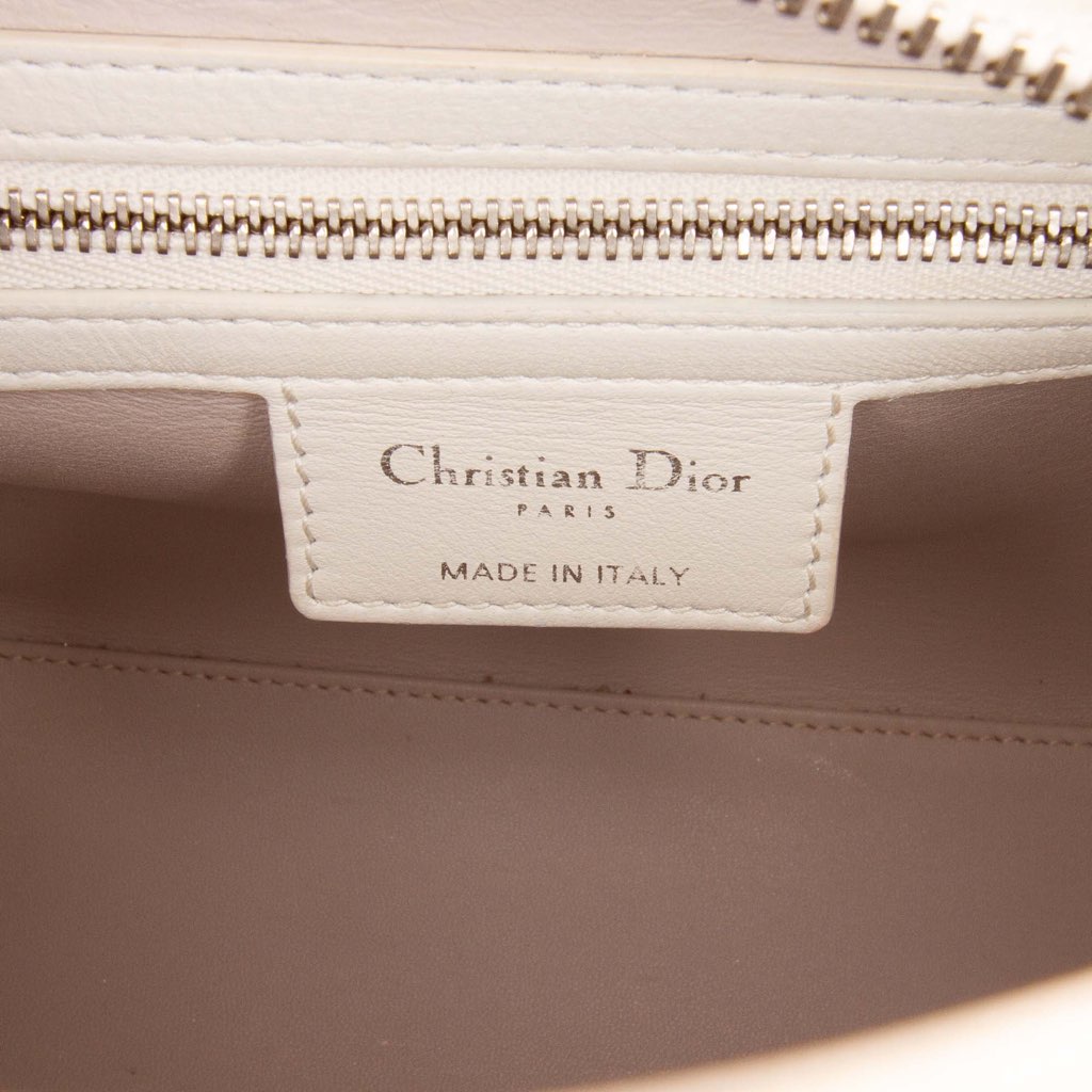 Dior Medium Bicolor Lambskin Macrocannage Stitched Lady Dior - Side view