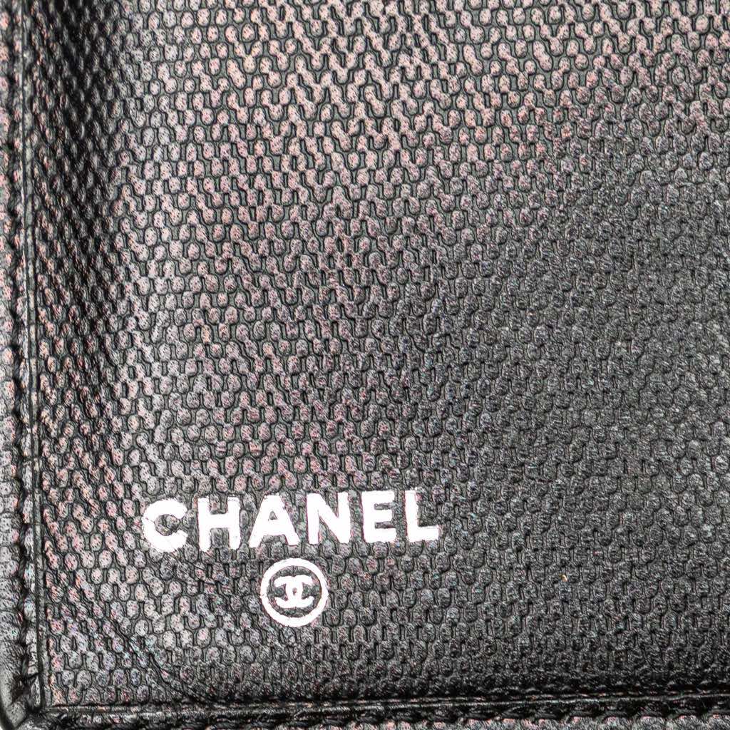 Chanel Lambskin Leather CC Button Long Wallet - Side view