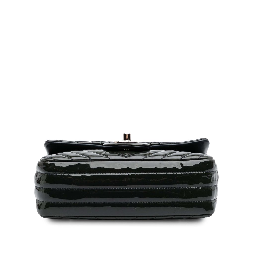 Chanel Mini Rectangular Classic Chevron Patent Single Flap - Image 6