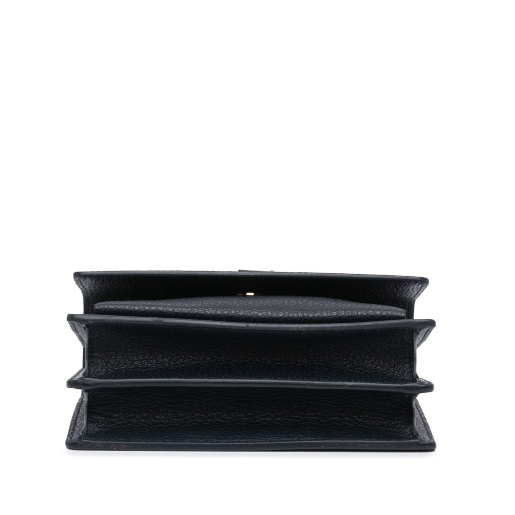 Saint Laurent Medium Grained Calfskin Monogram Sunset Crossbody - 3