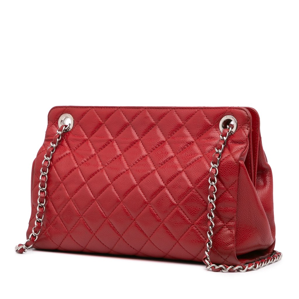 Chanel CC Quilted Caviar Frame Shopping Tote - 2