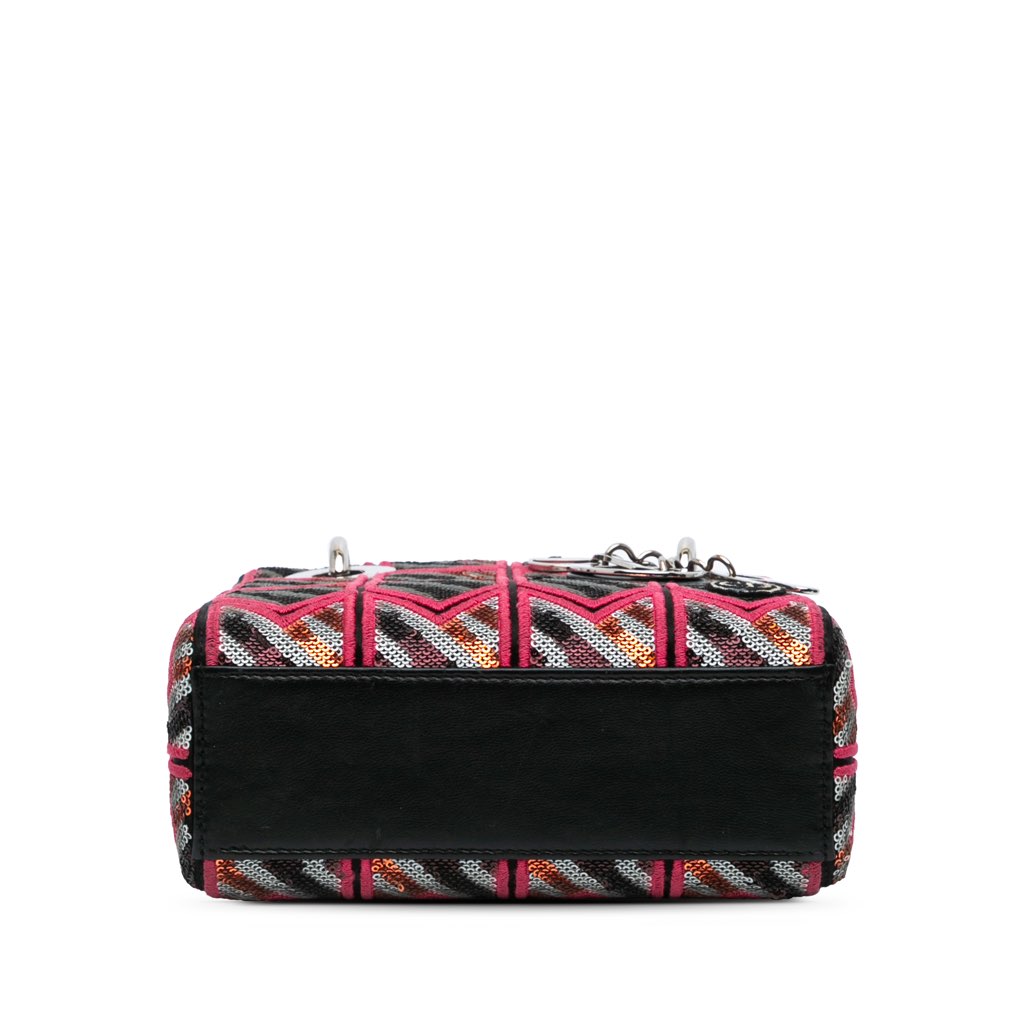 Dior Mini Patent Sequined Lady Dior - 3