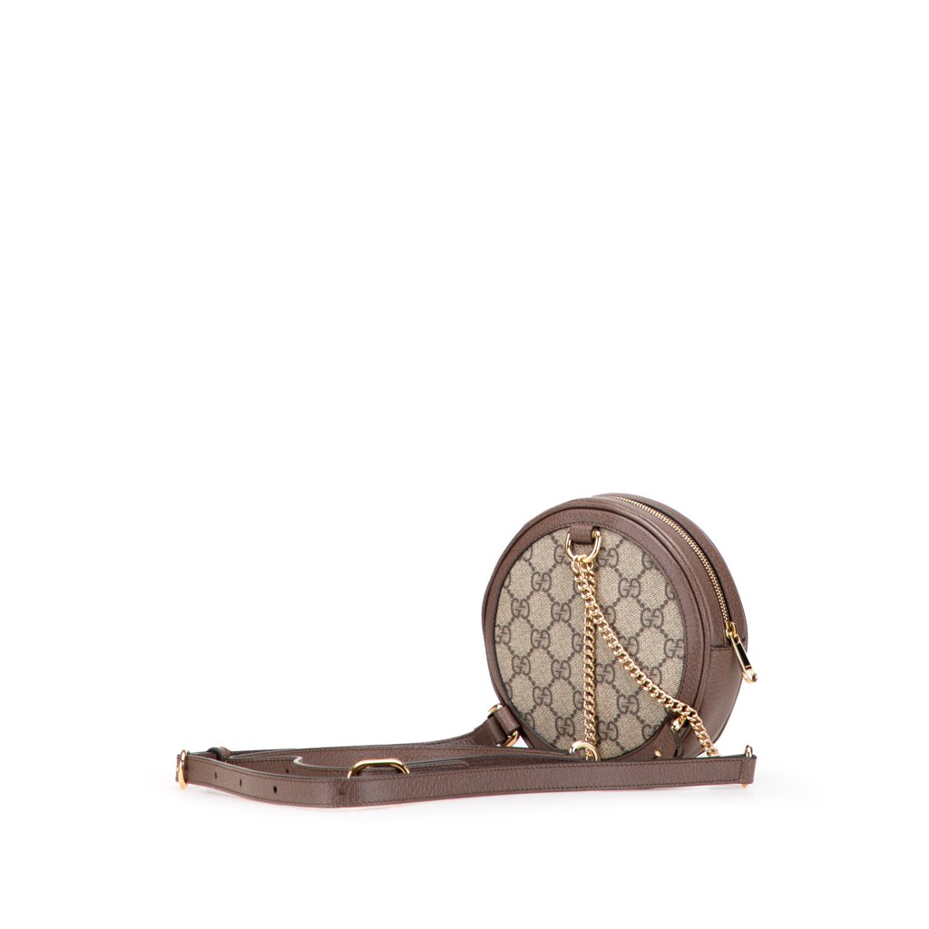 Gucci Mini GG Supreme Round Ophidia Backpack - Back view