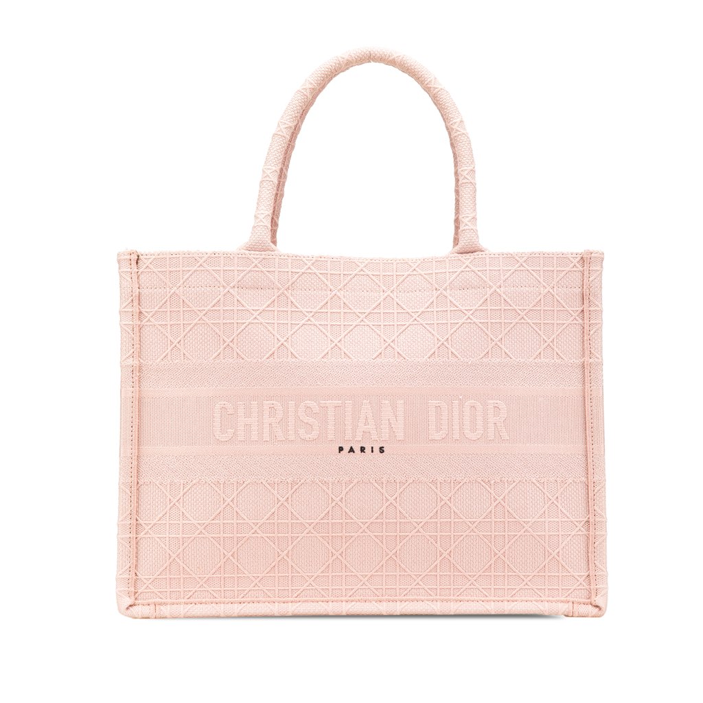 Dior Medium Canvas Cannage Embroidered Book Tote