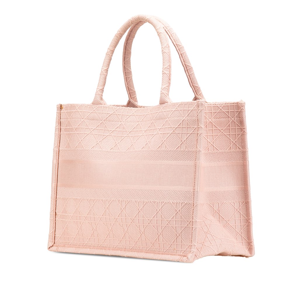 Dior Medium Canvas Cannage Embroidered Book Tote - 2