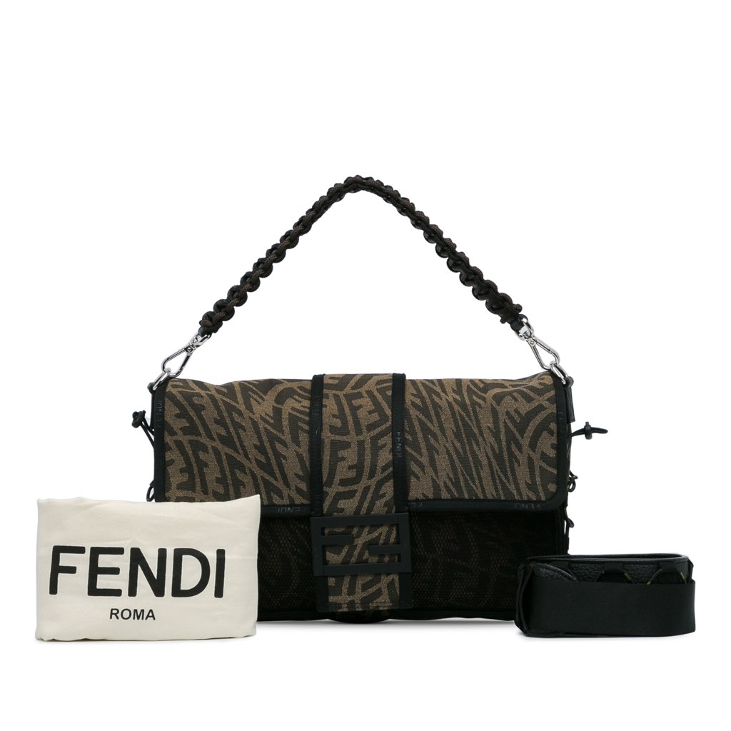 Fendi Large Zucca Vertigo Mesh Baguette Satchel - Image 13
