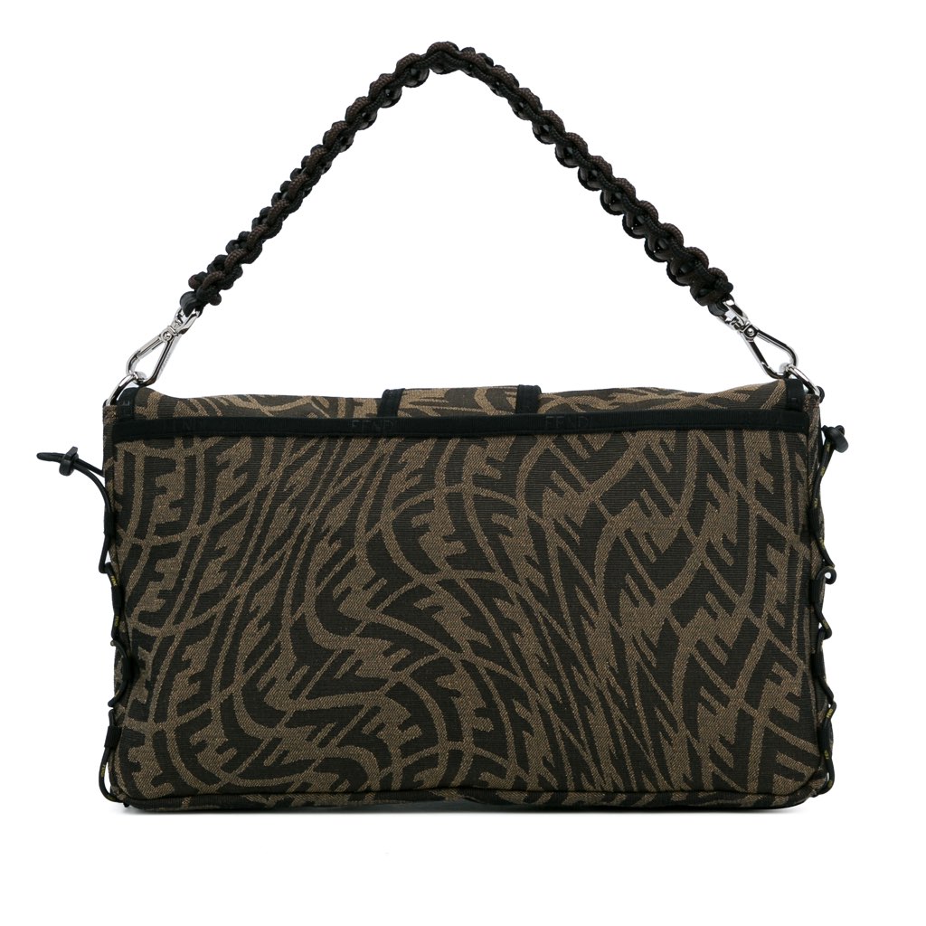 Fendi Large Zucca Vertigo Mesh Baguette Satchel - Image 6