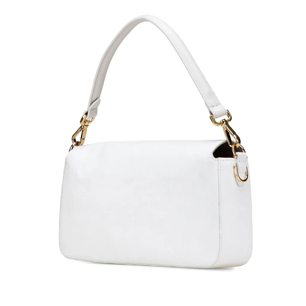 Fendi Paint Your Own Baguette Canvas Baguette with Painting Kit White Canvas Good - Back View