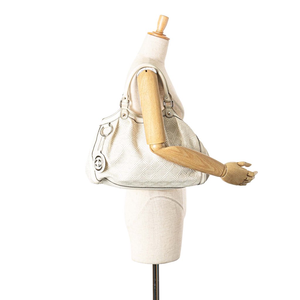 Gucci Medium Diamante Raffia Sukey Tote - Image 17