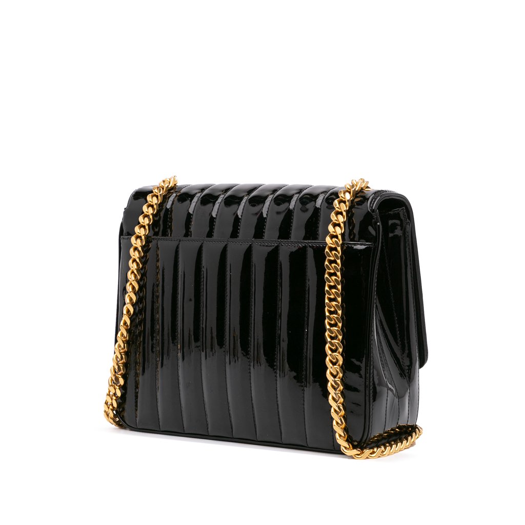 Saint Laurent Large Patent Vicky Crossbody - 2