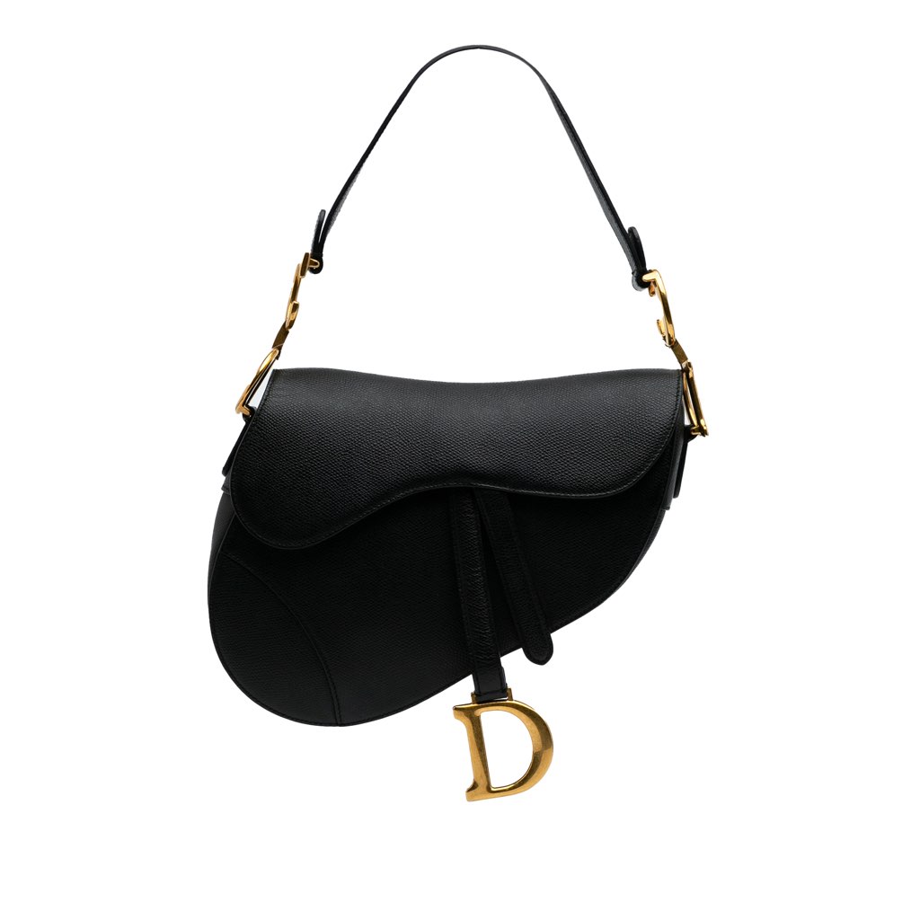 Dior Grained Calfskin Saddle Bag