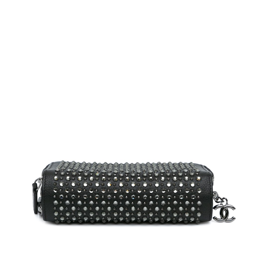 Chanel Bull Leather Studded Zip Wallet - 3