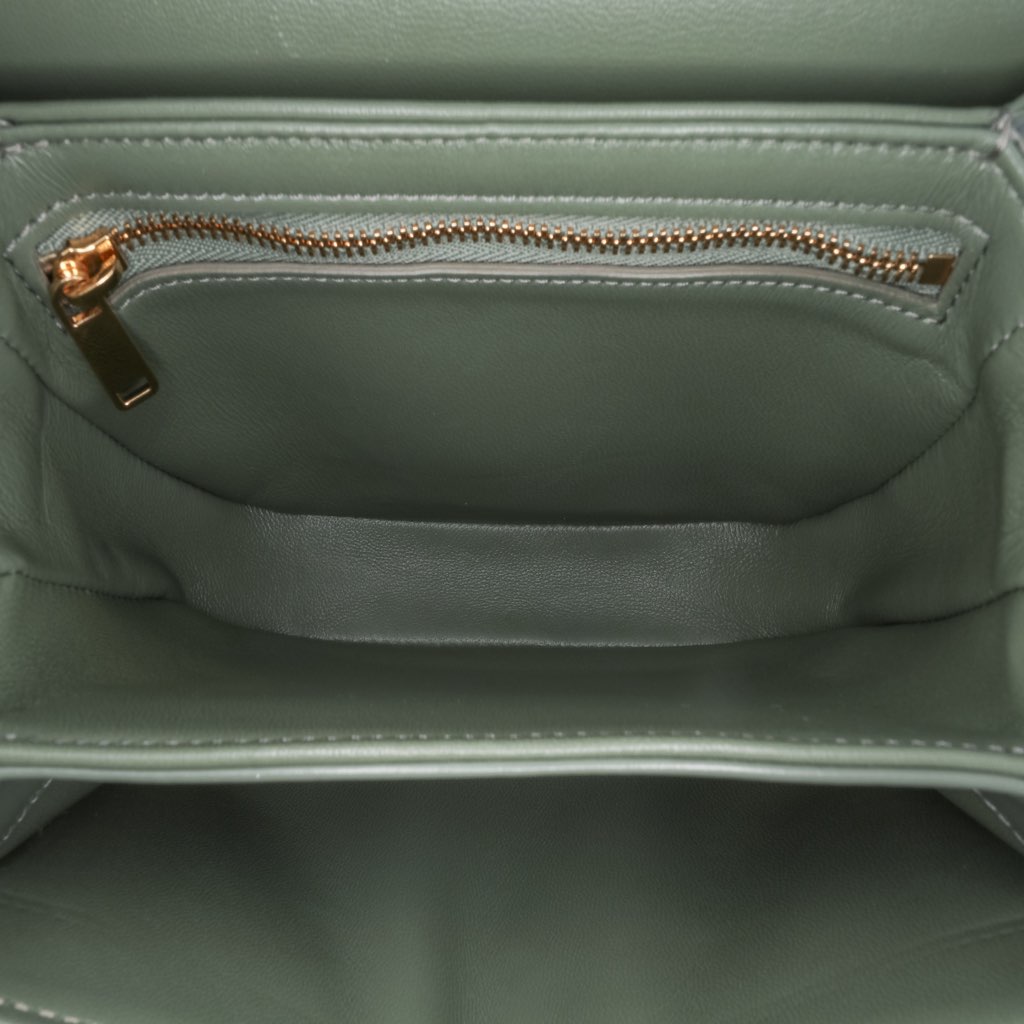 Celine Teen Shiny Calfskin Triomphe Besace Clea Chain Crossbody - 4