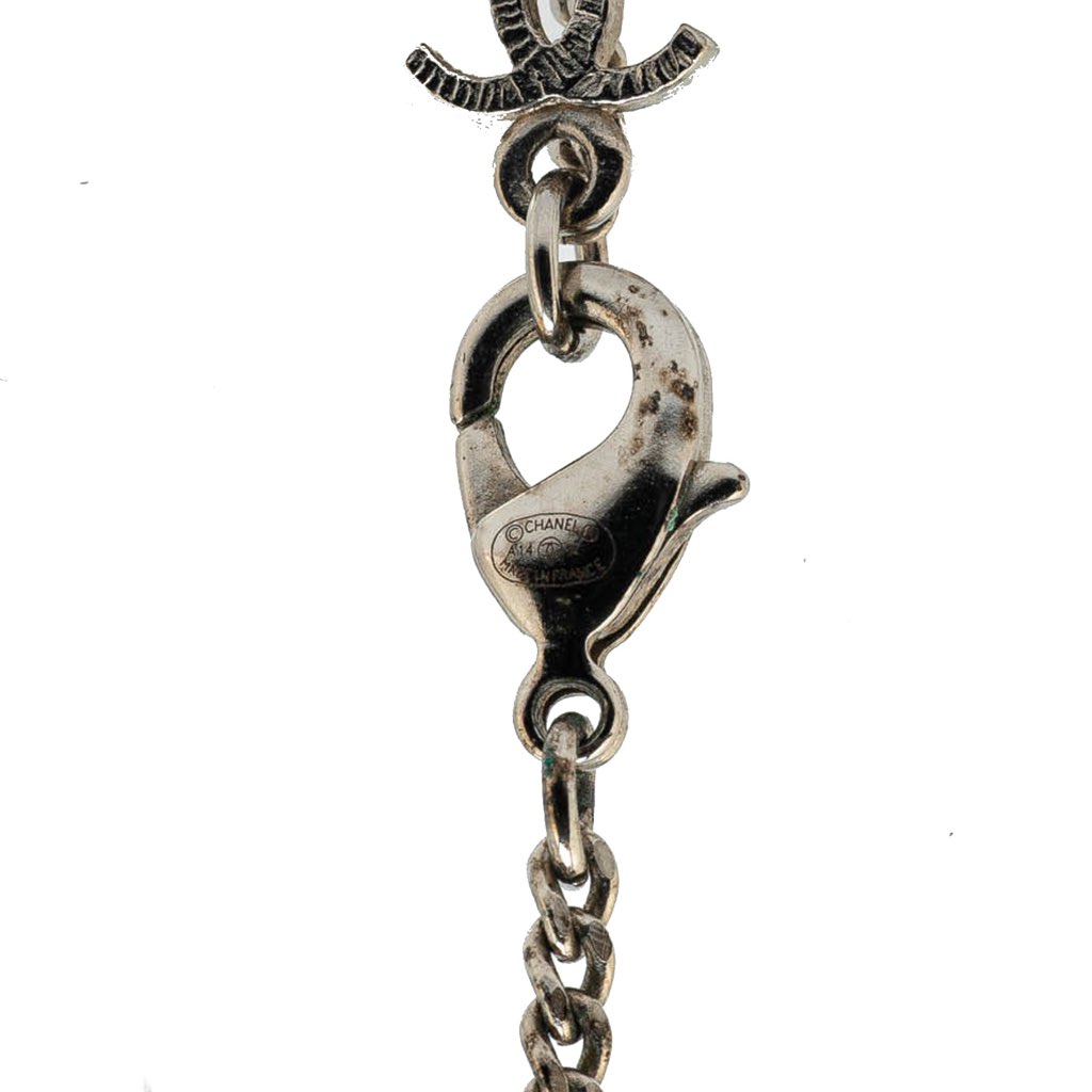 Chanel Paris-Dallas Silver CC Sheriff Badge Pendant Necklace - 2