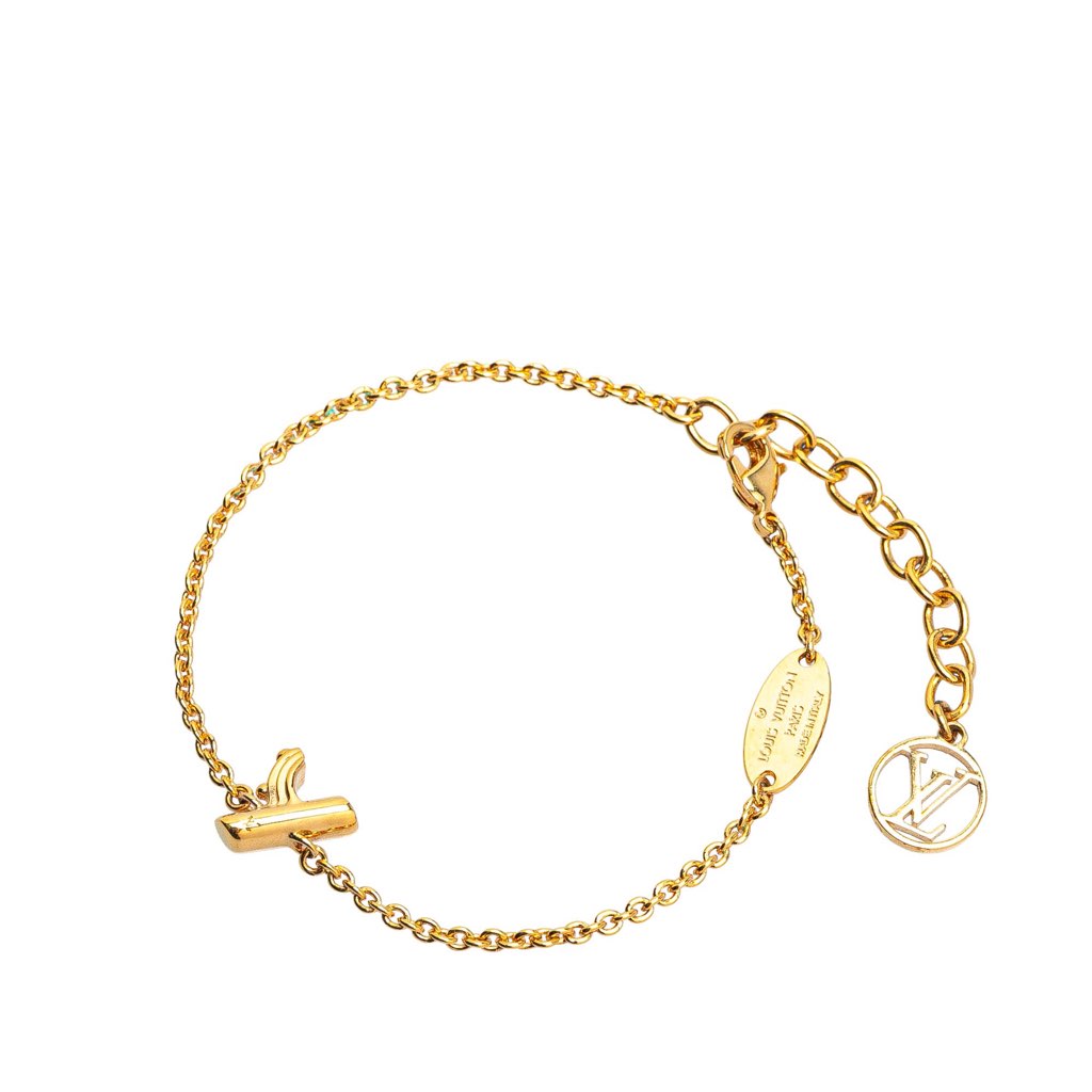 Louis Vuitton Gold Plated LV and Me Letter Y Charm Bracelet - 2
