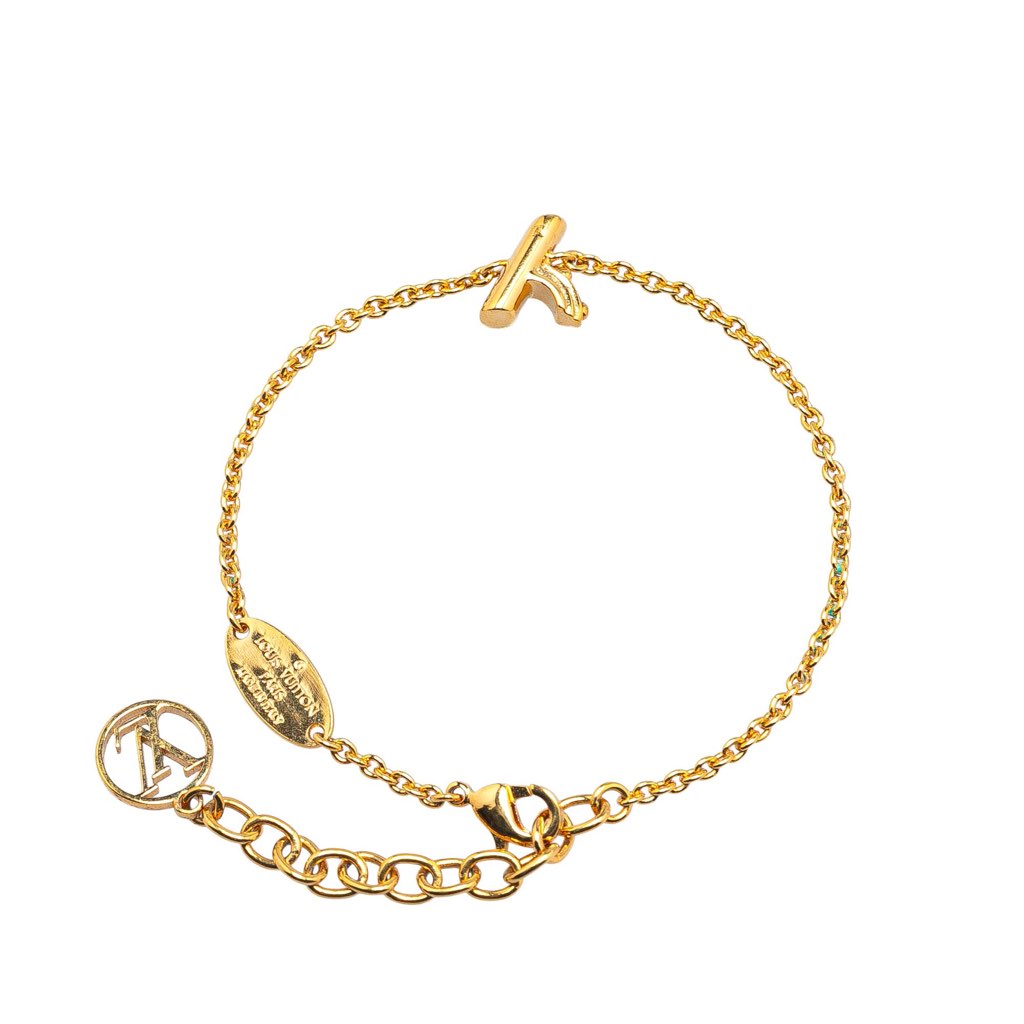 Louis Vuitton Gold Plated LV and Me Letter Y Charm Bracelet - 3