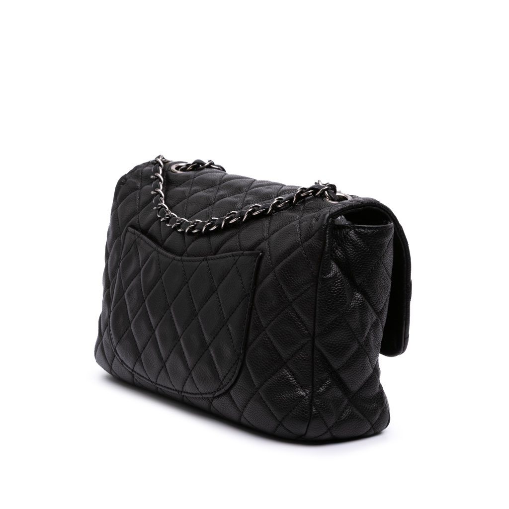 Chanel Large Quilted Caviar Now and Forever Flap - 2