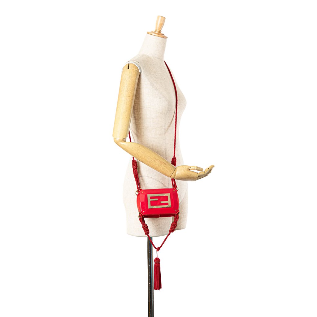 Fendi Mini FF PVC Satin Tassel Crossbody - Detail 2