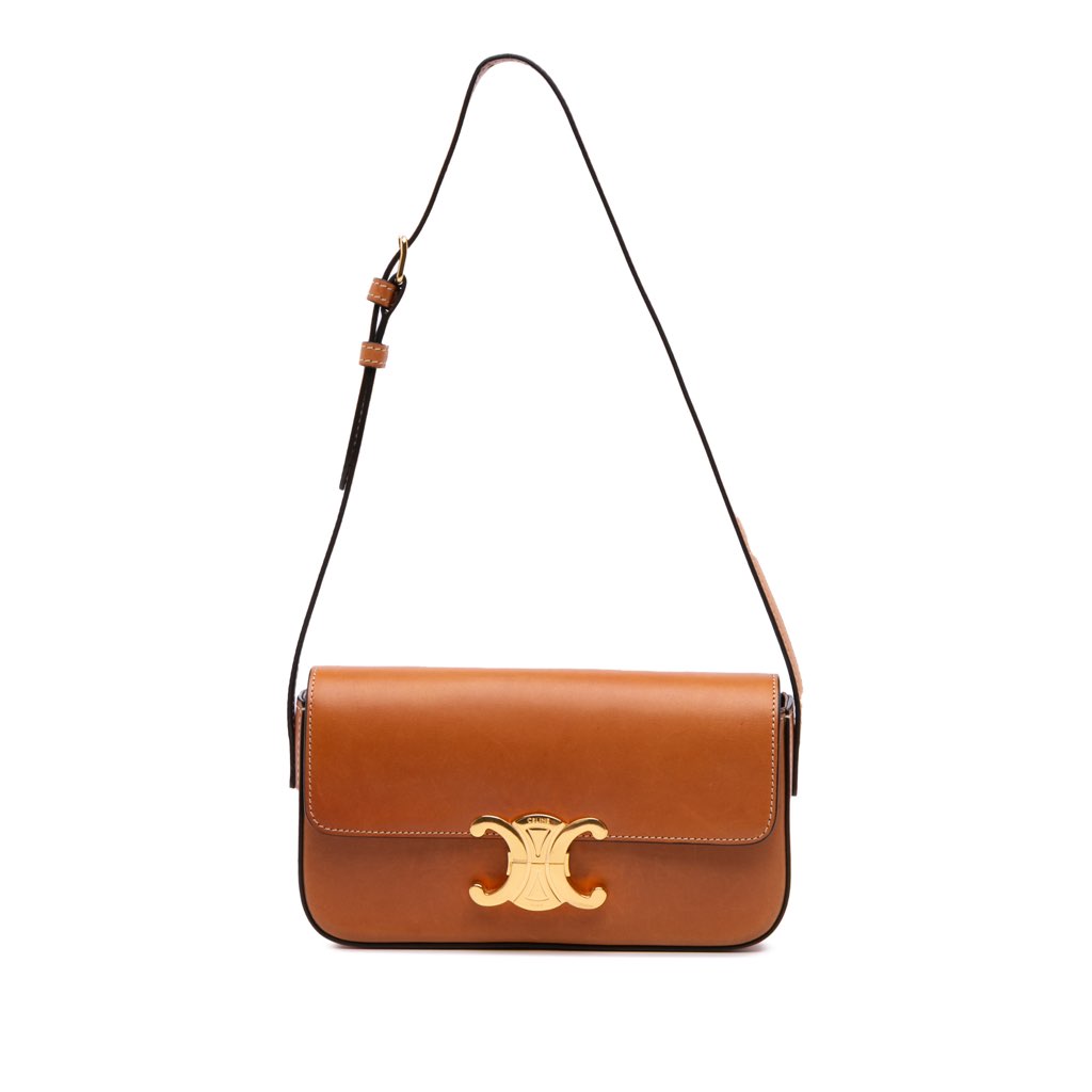 Celine Shiny Calfskin Claude Shoulder Bag