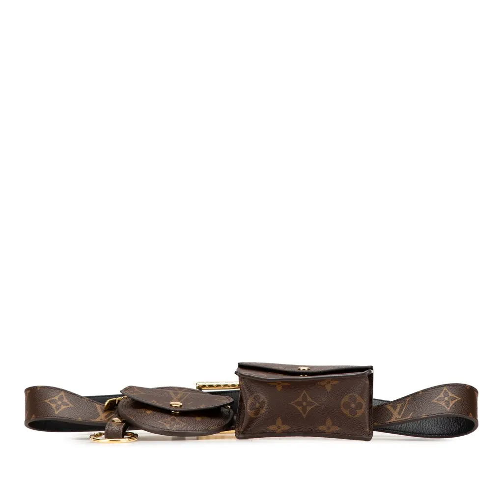 Louis Vuitton Monogram Daily Multi Pocket 30mm Belt Brown Canvas Good - Inside View