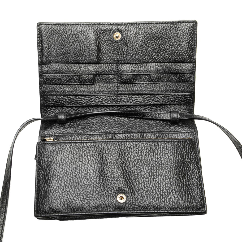 Gucci Dollar Calfskin Swing Wallet On Strap - 4