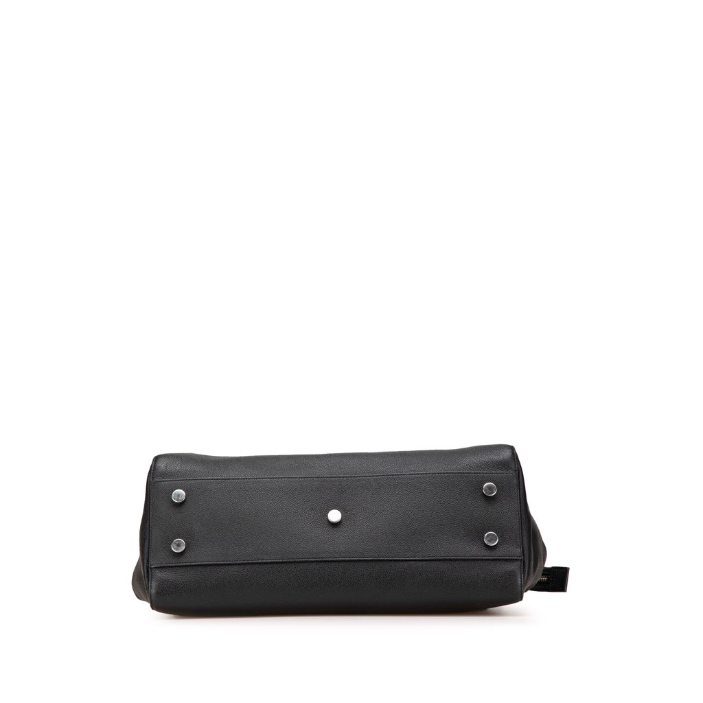 Saint Laurent Medium Grained Calfskin Cabas Rive Gauche Satchel - 3