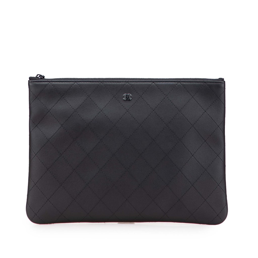 Chanel Medium Stitched Calfskin CC Cosmetic Case